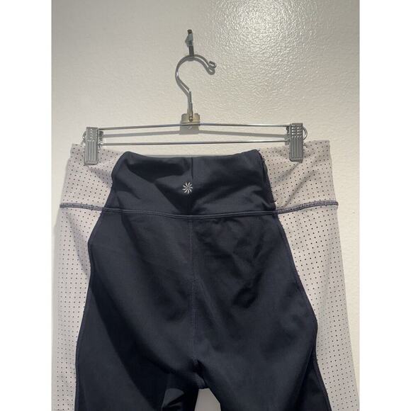 Athleta Women’s Size Medium Colorblock Contender 7/8 Tight Navy Blue Gym Workout - Picture 5 of 8